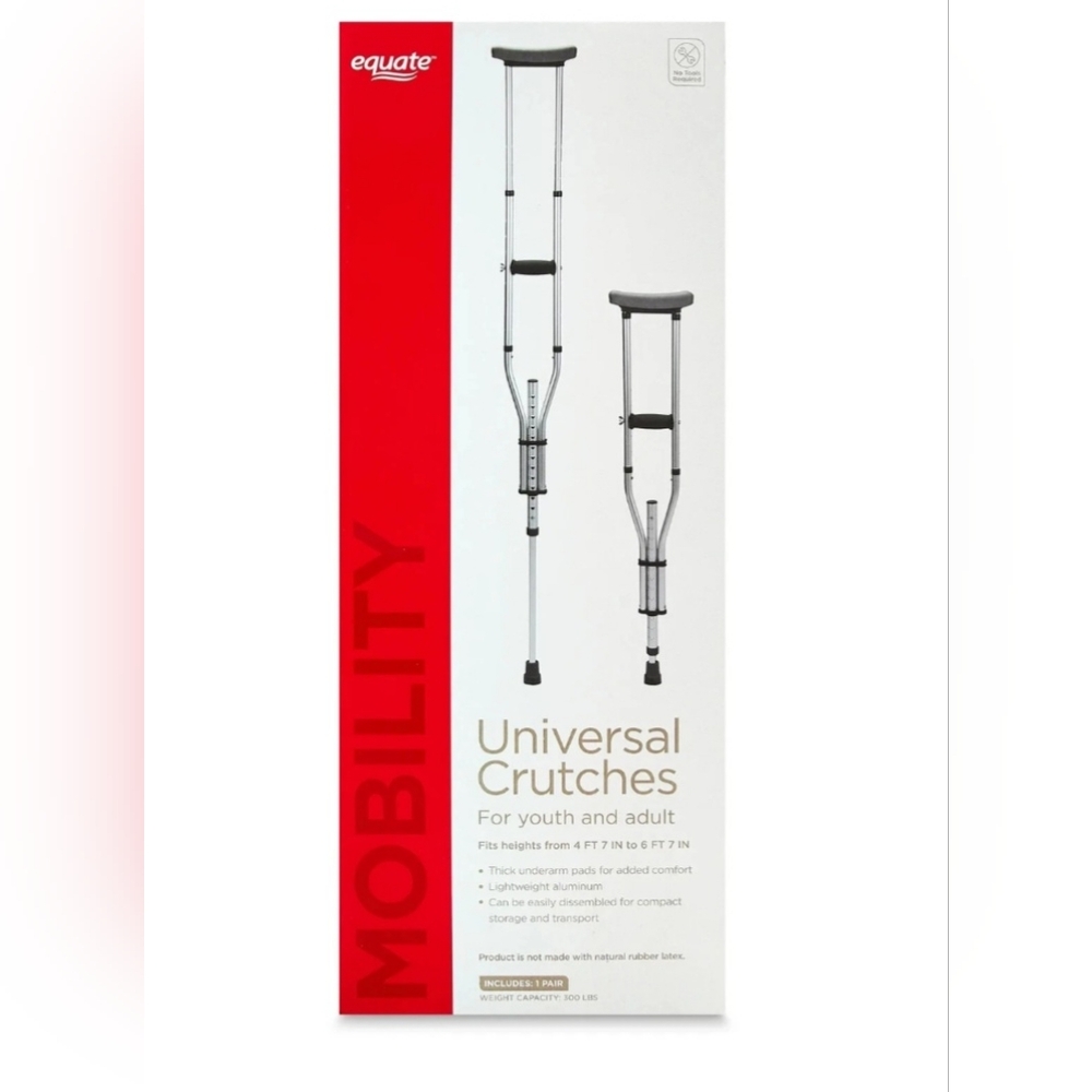 Equate Universal Crutches - Aluminum